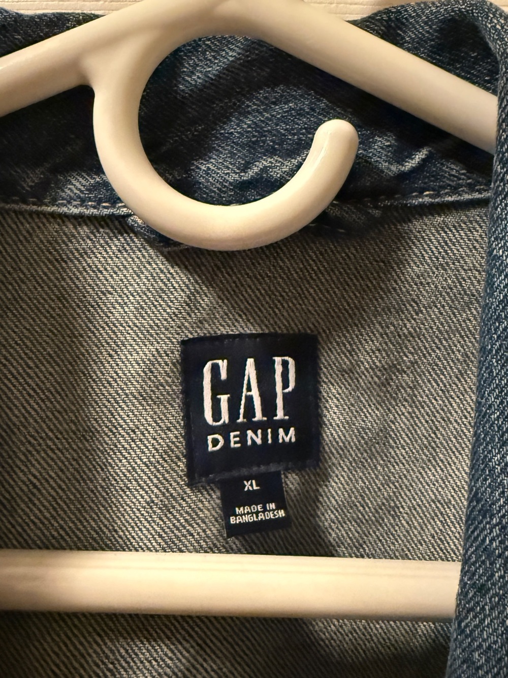 GAP Medium Blue Denim Jacket with Button Front - Picture 3 of 4